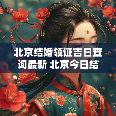 北京结婚领证吉日查询最新 北京今日结婚登记