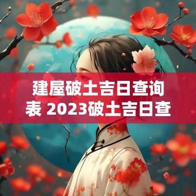 建屋破土吉日查询表 2025破土吉日查询
