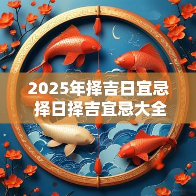 2025年择吉日宜忌 择日择吉宜忌大全