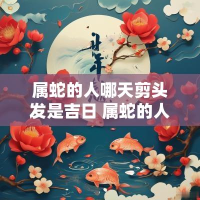 属蛇的人哪天剪头发是吉日 属蛇的人适合什么发型