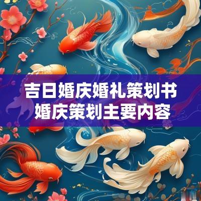 吉日婚庆婚礼策划书 婚庆策划主要内容