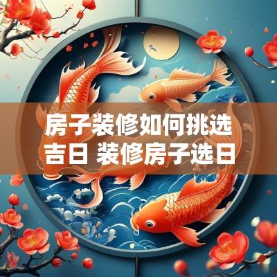 房子装修如何挑选吉日 装修房子选日子怎么选