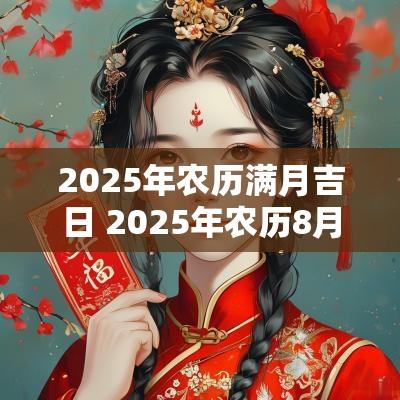 2025年农历满月吉日 2025年农历8月结婚吉日