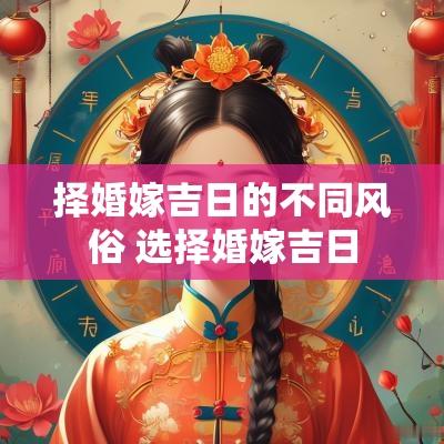 择婚嫁吉日的不同风俗 选择婚嫁吉日