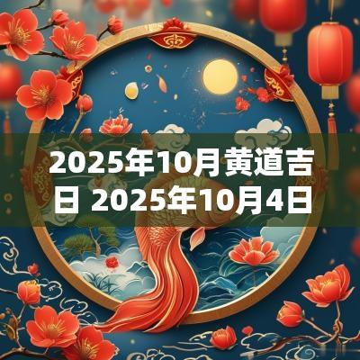 2025年10月黄道吉日 2025年10月4日是黄道吉日吗