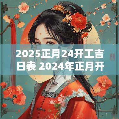 2025正月24开工吉日表 2025年正月开工吉日查询