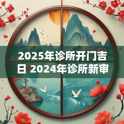 2025年诊所开门吉日 2025年诊所新审批条件