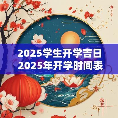 2025学生开学吉日 2025年开学时间表最新公布