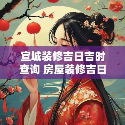 宣城装修吉日吉时查询 房屋装修吉日吉时辰查询