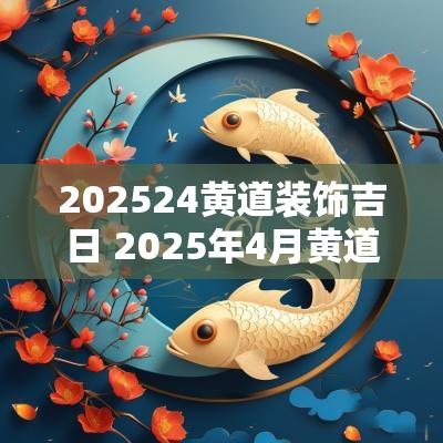 202524黄道装饰吉日 2025年4月黄道吉日