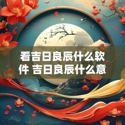 看吉日良辰什么软件 吉日良辰什么意思