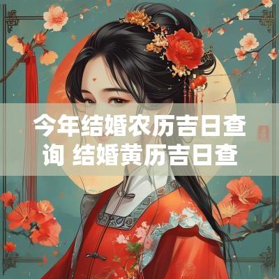 今年结婚农历吉日查询 结婚黄历吉日查询