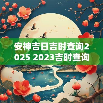 安神吉日吉时查询2025 2025吉时查询每日时辰吉凶