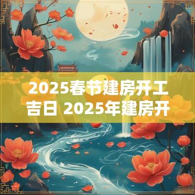 2025春节建房开工吉日 2025年建房开工吉日