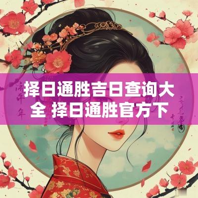 择日通胜吉日查询大全 择日通胜官方下载