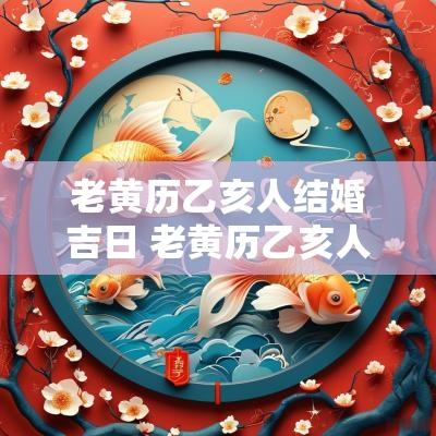 老黄历乙亥人结婚吉日 老黄历乙亥人结婚吉日查询