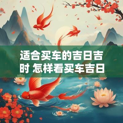 适合买车的吉日吉时 怎样看买车吉日和时辰