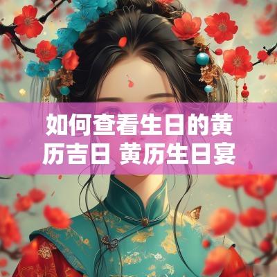如何查看生日的黄历吉日 黄历生日宴吉日查询