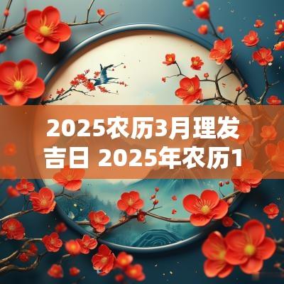 2025农历3月理发吉日 2025年农历1月理发吉日