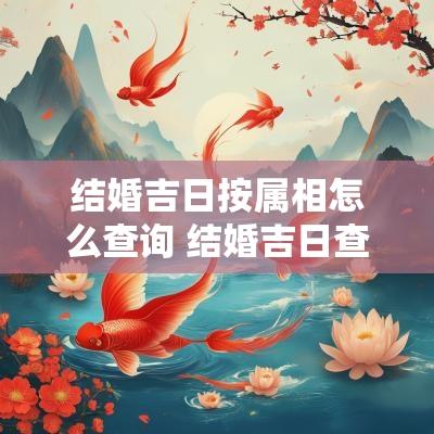 结婚吉日按属相怎么查询 结婚吉日查询2025年
