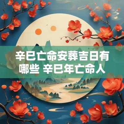 辛巳亡命安葬吉日有哪些 辛巳年亡命人适合埋葬的方向