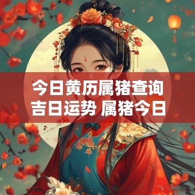 今日黄历属猪查询吉日运势 属猪今日黄历运势