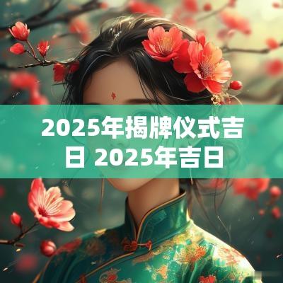 2025年揭牌仪式吉日 2025年吉日