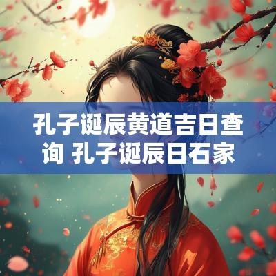 孔子诞辰黄道吉日查询 孔子诞辰日石家庄