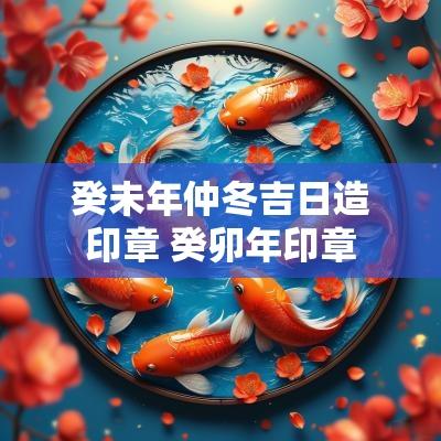 癸未年仲冬吉日造印章 癸卯年印章