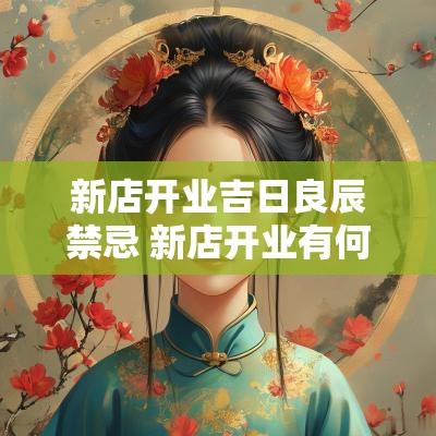 新店开业吉日良辰禁忌 新店开业有何讲究和忌讳