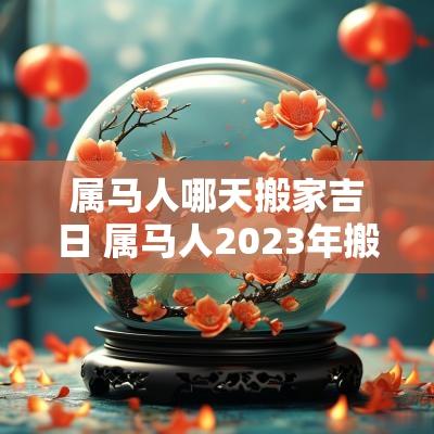 属马人哪天搬家吉日 属马人2025年搬家黄道吉日