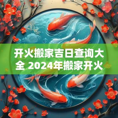 开火搬家吉日查询大全 2025年搬家开火黄道吉日