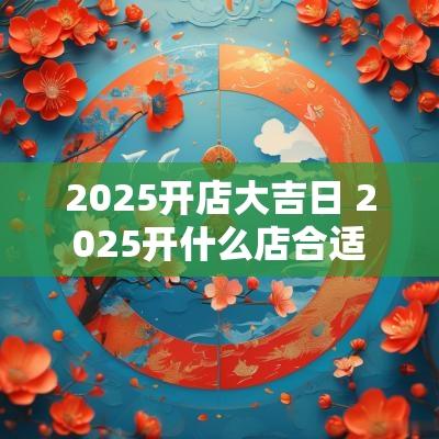 2025开店大吉日 2025开什么店合适