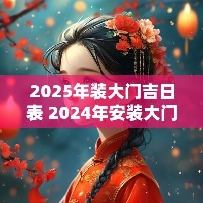 2025年装大门吉日表 2025年安装大门黄道吉日