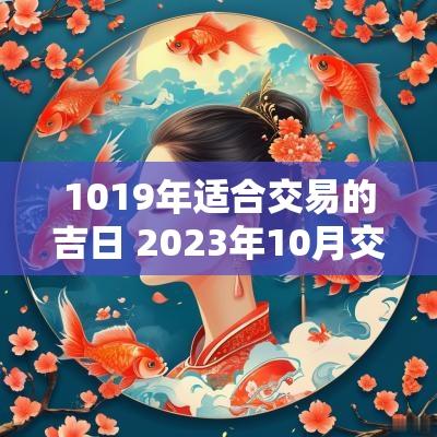 1019年适合交易的吉日 2025年10月交易黄道吉日查询