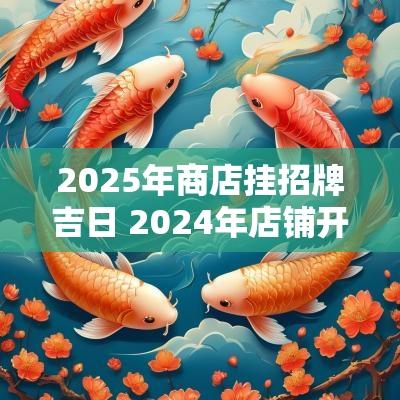 2025年商店挂招牌吉日 2025年店铺开业吉日