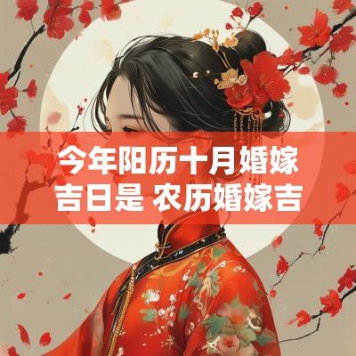 今年阳历十月婚嫁吉日是 农历婚嫁吉日