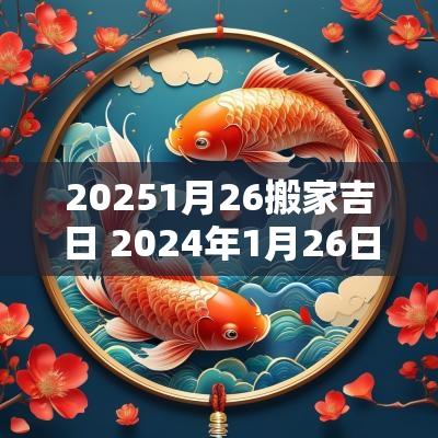 20251月26搬家吉日 2025年1月26日搬家入宅黄道吉日