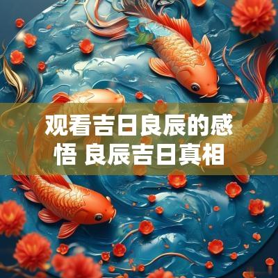 观看吉日良辰的感悟 良辰吉日真相
