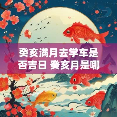 癸亥满月去学车是否吉日 癸亥月是哪一月