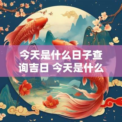 今天是什么日子查询吉日 今天是什么日子查询万年历