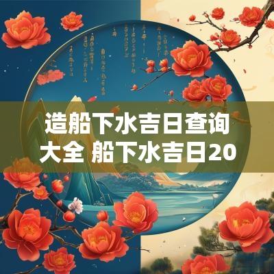 造船下水吉日查询大全 船下水吉日2025