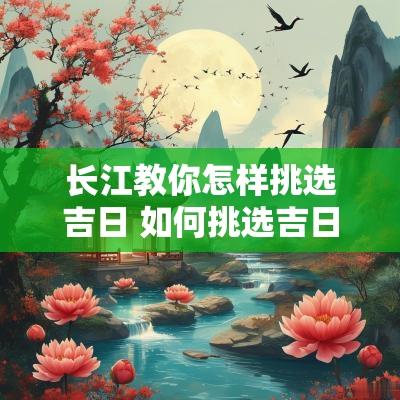 长江教你怎样挑选吉日 如何挑选吉日注意事项
