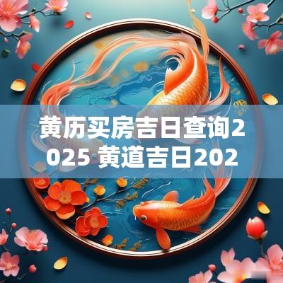 黄历买房吉日查询2025 黄道吉日2025年老黄历查询