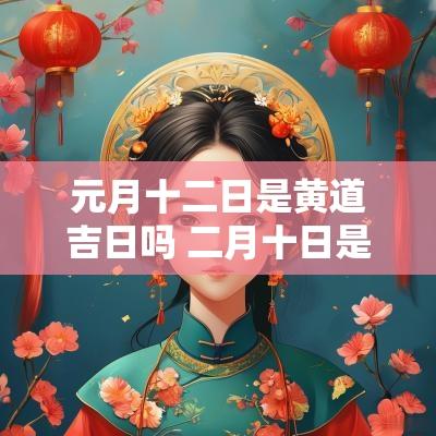 元月十二日是黄道吉日吗 二月十日是黄道吉日吗