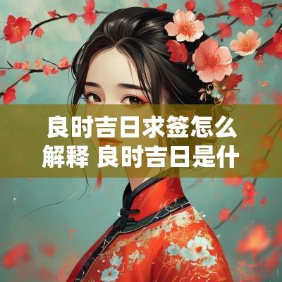 良时吉日求签怎么解释 良时吉日是什么意思