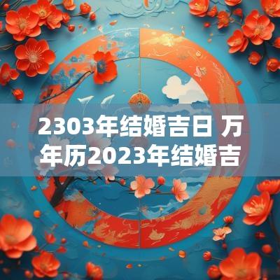 2303年结婚吉日 万年历2025年结婚吉日