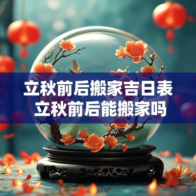 立秋前后搬家吉日表 立秋前后能搬家吗