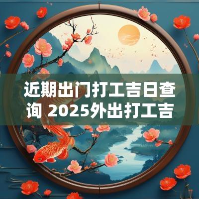 近期出门打工吉日查询 2025外出打工吉日查询