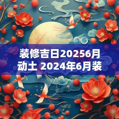 装修吉日20256月动土 2025年6月装修动土吉日